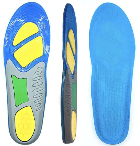 Goofort Gel Insoles Men Women 3D-Xpain™-Max Pain Relief Anti-fatigue insoles Memory Foam Insoles Shock Absorption Comfort Sports inner soles Cushion Shoe Replacement Inserts Heavy-duty-Enhanced insole
