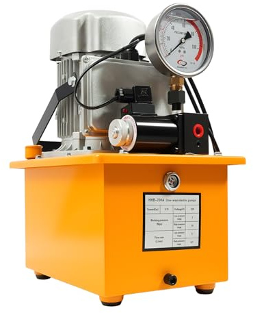 Pompe Hydraulique Électrique 700 Bar 750W avec Valve Magnétique | Pompe 750W 700 bar avec manomètre précis, réservoir 7L et valve
