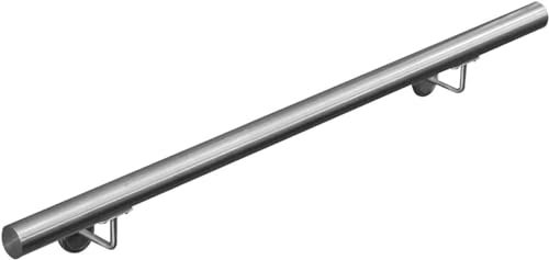 CAVATINY Edelstahl Handlauf Geländer für Treppen Brüstung Balkon - Wandhandlauf Wandhalterung - Innen und Außen Handlauf Geländer Treppengeländer Edelstahl (200CM)