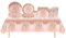 69pcs Rose Gold 70th Birthday Decorations - Happy 70th Birthday Tablecloth, Paper Plates, Napkins, Cups Sets for Him, Her