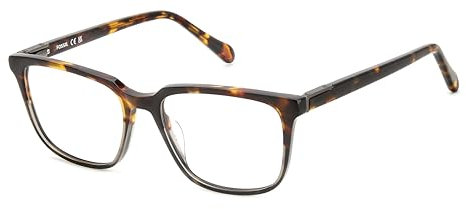 Fossil Brille mit Sehstärke in Türkis für Herren optional mit Sonnenbrillentönung oder Blaulichtfilter, Quadratisch, gefertigt aus Acetat, Modell: 107988 (inklusive Brillenetui)