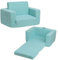BEJOY Kindersofa Aufklappen 2-in-1 Schlafsofa, Kindersessel, Teddyfell Kinder Couch Sofa Ausklappbar für Kinderzimmer Kindertags- und Geburtstagsgeschenk für Mädchen und Jungen, Helltürkis