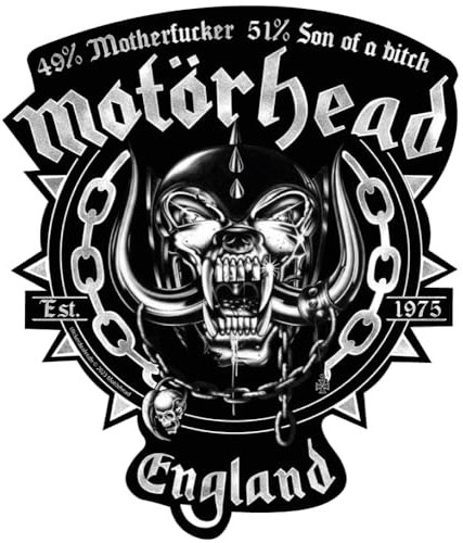 sticker-dealer Motörhead Aufkleber England Est 1975, 49% Motherfuc*** - 51% Son of a Bitch ca.12x10 cm