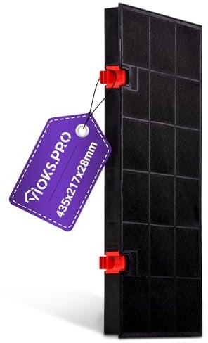 Viоks.pro Cooker Hood Filter Activated Carbon Replacement for AEG 9029801207 Type 150 - Extractor Hood Filter 435 x 217 x 28 mm - Activated Carbon Filter for Cooker Hood by AEG Bauknecht Neff Bosch