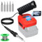 Stazione di saldatura senza fili per batteria Milwaukee da 18 V, portatile, con display LCD digitale, stazione di saldatura con USB e tipo C, conversione °C/ºF, supporto di calibrazione per fai da te,