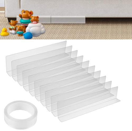 Spielzeugblocker für Möbel: WEGREAT 10 Stück Transparente Blocker für Möbel, Transparente Lückenblocker mit Klebeband für Sofa, Bett, Couch, Schrank, Kommode, Küche, Staub, Tiere, Spielzeug