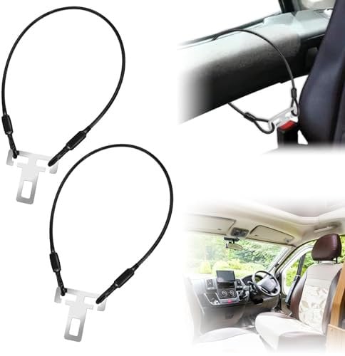 Accesorios Antirrobo Para Autocaravanas,2 Piezas 60 cm Antirrobo Coche,Bloqueo Volante Para Furgonetas,Autocaravanas Y Coches,Ajuste Universal,Accesorios para Caravanas de Camping