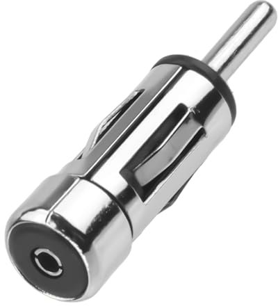 Car Aerial Antenna Connector ISO Socket to DIN Plug Connector Universal Radio Aerial Antenna Plug Pin Adapter Converter for Vehicle Car Audio FM Radio Head Unit Stereo Receiver Adapter