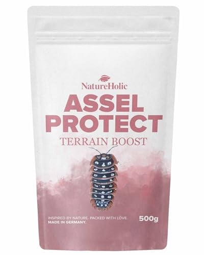 Assel Protect - Terrain Boost - Bodennahrung für Assel Terrarium - Fördert das Bodenleben & die Vitalität von Asseln - Schimmelschutz & Bakterienschutz - für gesunden Bodengrund - 500g