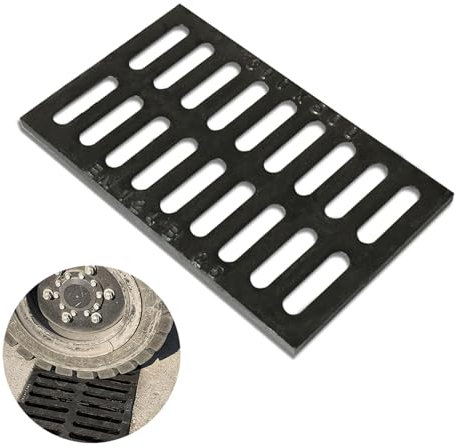 Tapa Desague Terraza Rejilla de Drenaje de Entrada de Hierro Fundido para Exteriores, Rejilla de Drenaje de Canal de Alta Capacidad de Carga, Rejilla de Drenaje Rectangular para Vehículos de Carga, Se