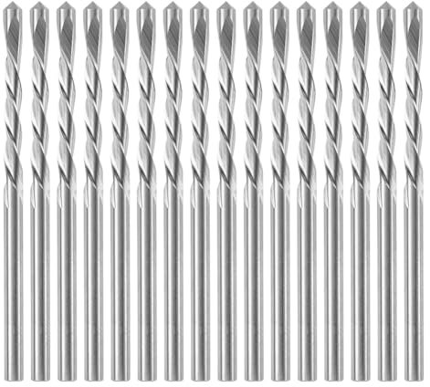 Kznifmk Broca de Corte con Punta Piloto para Paneles de Yeso GP16 de 1/8 Pulgadas (Paquete de 16), para Cortar Paneles de Yeso, Adecuada para Sierras Espirales con Cremallera Giratorias