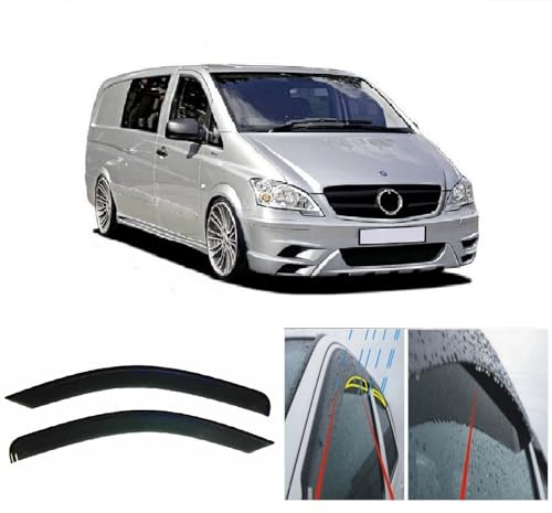 AC WOW 2x Regenschutz Windabweiser für Mercedes-Benz Vito Viano V Klasse W639 2003 2004 2005 2006 2007 2008 2009 2010 2011 2012 2013 2014