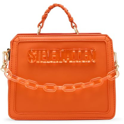 Steve Madden Damen Evelynz Mini Satchel, Orange/Abendrot im Zickzackmuster (Sunset Chevron)