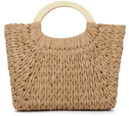 LHHMZ Women’s Straw Beach Handbag Woven Straw Tote Summer Beach Bag for Beach Vacation Holiday