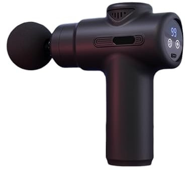 Pistola Massaggio Muscolare con 8 Testine e 99 Velocità, Massaggiatore per Massaggi Manuali con Schermo LCD, Massaggiatore Muscolare per Spalle, Corpo e Schiena