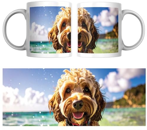 MUGGZ - Personalised Ceramic Mug (11oz) with Photo Collage - Personalise with a Large Landscape Photo or Logo - Novelty Custom Gift for Family, Birthday, Anniversary, Mum, Dad, Corporate Business