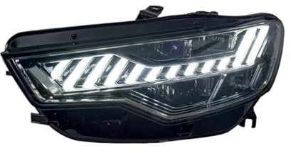 OZCCH Autokompatibel for Audi A6 2012–2015 C7 Upgrade A7 Design 12 V Scheinwerfer DRL Hella Bi Xenon Birne Nebelscheinwerfer Autozubehör H7 Kopflampe(B)