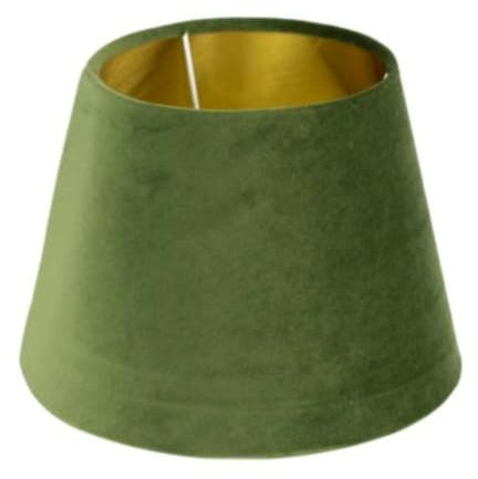 Stehlampenschirm Mittelgroß Samt Modern Grün Gold 30 cm
