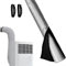 Allthingstore Manchon d'isolation de tuyau de climatisation 150 cm portable avec sangles pour protection d'unité extérieure Argenté