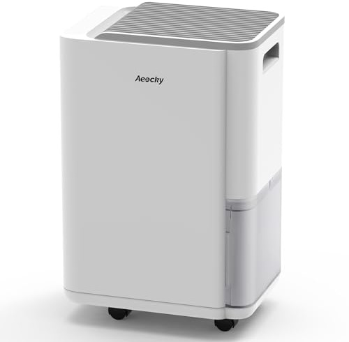 25L/d, AEOCKY luftentfeuchter elektrisch, Raumgröße ca.200m³(50m²), Smart Luftentfeuchter mit Ablaufschlauch, Geeignet für Keller, Waschküche, Schlafzimmer, Badezimmer