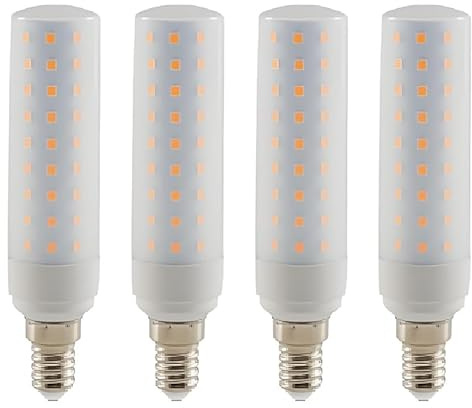 Jiotouhu E14 LED warmweiß Glühbirne, 12W entspricht 120W Halogenlampen, LED leuchtmittel E14 2700K, Edison Schraube Mais Birne, 96×2835 SMD LEDs chip, 1200LM, nicht dimmbar, 4 Pack