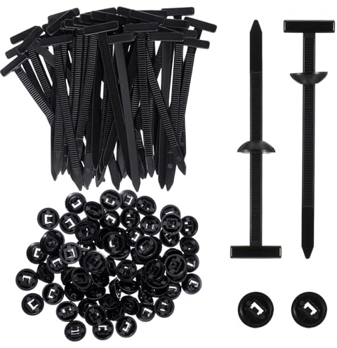 150Pcs Cable Tie Buckle Clips Nylon Universal Heavy Duty Self-Locking Zip Tie Clips Multipurpose Plastic Cable Ties Tool for Car Engine Cover, Mudguard Fastener Automotive Replacement Screw