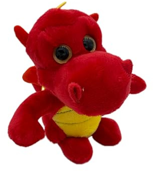 Cornelißen Drache Kuscheltier rot H 18 cm Rot Plüschtier Tier Stofftier Kinder Geschenk