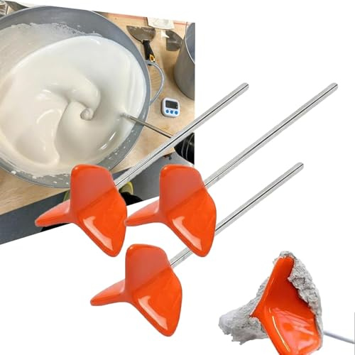 Easy-Clean Silicone Drill Mixer Paddle, Non-Stick Mixing Attachment for Paint, Epoxy, Cement, Grout and Resin, Multi-Material Blending Tool for Fast Mess-Free DIY Construction Craft Projects (3pcs)