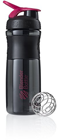 BlenderBottle Sportmixer Tritan Trinkflasche mit BlenderBall, geeignet als Protein Shaker, Eiweißshaker, Wasserflasche oder für Fitness Shakes, BPA frei, skaliert bis 760 ml, 820 ml, pink / schwarz