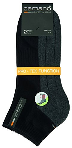 Camano unisex Sport Quarter ohne Gummidruck 12er Pack, Größe:47-49;Farbe:Black (05)