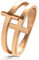 Bungsa 62 (19.7) Damen-Ring Kreuze Rosegold Edelstahl