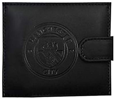 Herren Leder-Geldbeutel mit Manchester City FC Prägung, RFID (Einheitsgröße) (Schwarz)