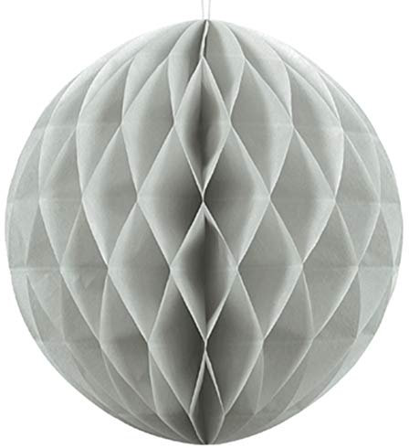 Unbekannt Wabenball 1 STK Ø 40 cm - Pompoms Wabenbälle Deckendeko Hängedeko Honeycombs (Hellgrau)