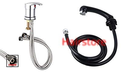 MISCELATORE LAVABO LAVANDINO UNIVERSALE COMPLETA DI 2 TUBI FLESSIBILE PER LAVATESTA PARRUCCHIERE - BARBIERE - PROFESSIONALE