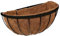 Smart Garden 40cm 16 Inch Saxon Metal Wall Manger Basket Black Planter Liner