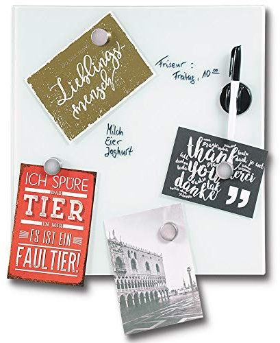 Kesper Memoboard, 36700 13, gefertigt aus ESG-Sicherheitsglas, Maße: 40 x 40 cm