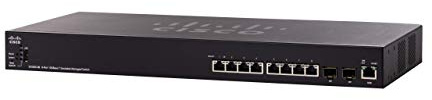 Cisco SX350X-08 Stackable Managed Switch mit 8 Gigabit-Ethernet-Ports (GbE), 6 10GBase-T-Ports Plus 2 x 10G Combo SFP+, eingeschränkter lebenslanger Schutz (SX350X-08-K9-EU)