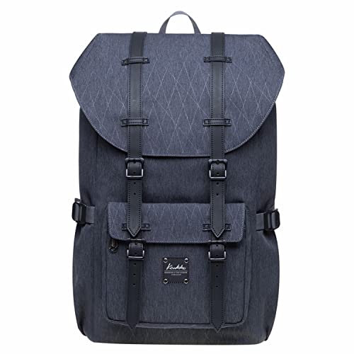 KAUKKO Rucksack Damen Herren Daypack mit Laptopfach für 14 Zoll Notebook für Freizeit Job Uni Reisen Wandern, 21L (Grau EP5-18)
