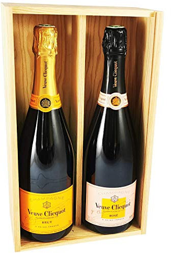 Veuve Clicquot Mix - Karte Jaune/Rosé - In Holzkiste
