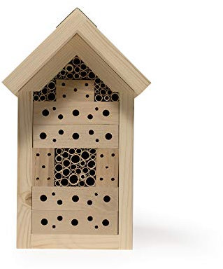 YAKEBA | Insektenhotel Schilf | Bienenhotel ideal für Wildbienen und Schlupfwespen | Holz aus nachhaltigem Anbau | Wildbienenhotel Made in Germany