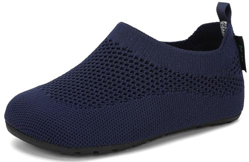 SAGUARO Kinder Hausschuhe Mädchen Jungen Pantoffeln Leicht Rutschfest Hüttenschuhe Weich Flexibel Slippers für Frühling Sommer, Denim Blue 20/21 EU