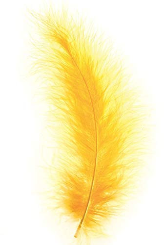 NEU Create It Easy Marabu-Federn ca.15cm, 15 Stück, 2g, goldgelb