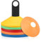 Rhinocerosdance 50 Stücke Profi Markierungshütchen Sports Set Fussball Trainingszubehör, Markierung für Fußball-, Hockey- Oder Hürden Koordinationstrainingshilfen, Farbmischung