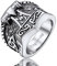 FaithHeart Punk personalisierter Siegelring Retro Viking Thors Hammer Fingerring Edelstahl Mjölnir Ring Jungen Partnerring Freundschaftsring für Valentinstag Weihnachten