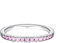 Dsnyu Ringe Silber Hochzeit, Rosa Zirkonia Halbe Ewigkeit Bandring Damen 62