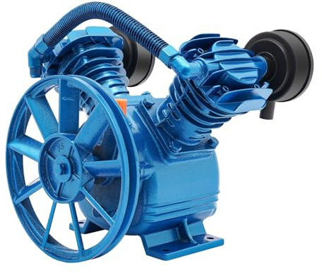 DiLiBee Compresor de aire comprimido de dos cilindros V tipo 115 PSI compresor de aire Cabeza de la bomba, 2200 W, 1050 rpm, motor de cabeza de bomba universal para mantenimiento automático y pintura