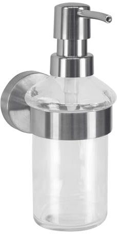 Kleine Wolke Seifenspender Allegra, Wandaccessoire, Farbe Clear, Material: Edelstahl, Glas