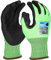 PRO FIT 868 Nitril Schnittschutzhandschuh – Arbeitshandschuhe mit HPPE Glasfaser, Schnittfester Handschuh, Level D - 12 Paar, Neongrün/Schwarz, Gr. 9