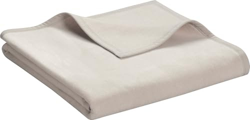 biederlack Wohndecke Unicolour Baumwollmischung Silber Größe 180x220 cm