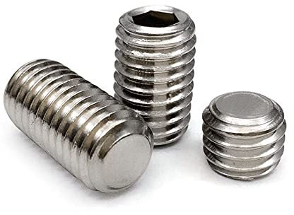 10 Stück M14×16mm 304 Edelstahl Grub Schrauben Inbusschraube Set Schrauben, Flachpunkt-Set Schraube, metrische Oberschraube, Stoppschraube DIN916